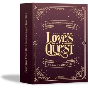 Couples Card Game, Love's Quest with 84 Scratch-Off Date Ideas